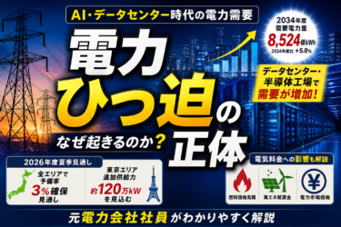電力需給ひっ迫はなぜ起きる？元電力会社社員がデータセンター需要・電気料金への影響を解説